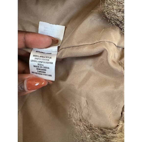 Altar’d State Brown Faux Fur Vest Women’s Small - Picture 4 of 5